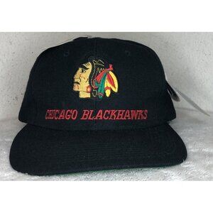 NWT Vintage Chicago Blackhawks Snapback Black Hat The G-Cap Official NHL